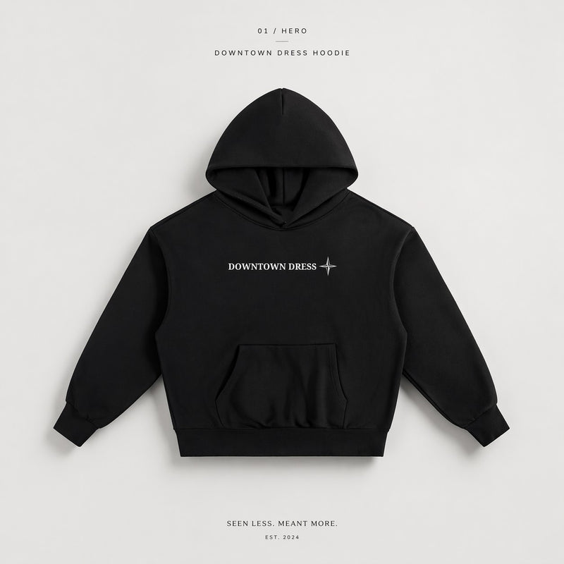 Downtown Dress Hoodie — Seen Less. Meant More.